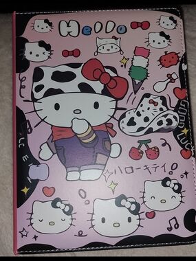 New! Hello Kitty Pink Cow-Print A5 Soft Cover Notebook